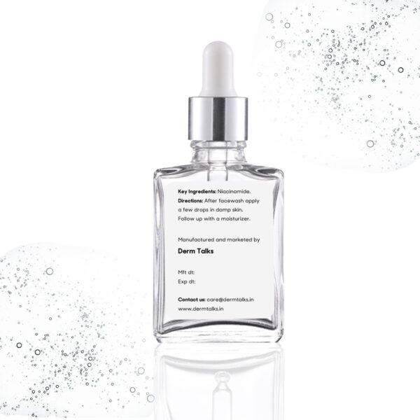 Niacinamide Face Serum from DermTalks, formulated to refine skin tone and reduce blemishes.