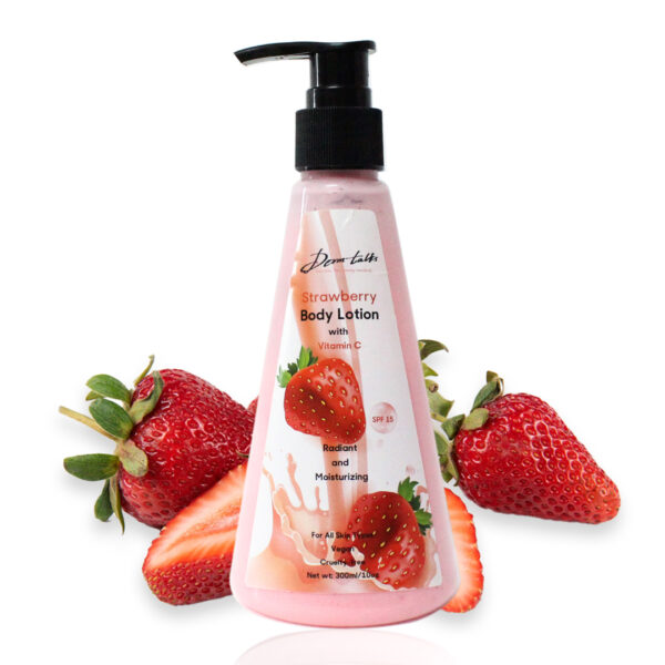 Strawberry Body Lotion by DermTalks for intense hydration and a radiant glow