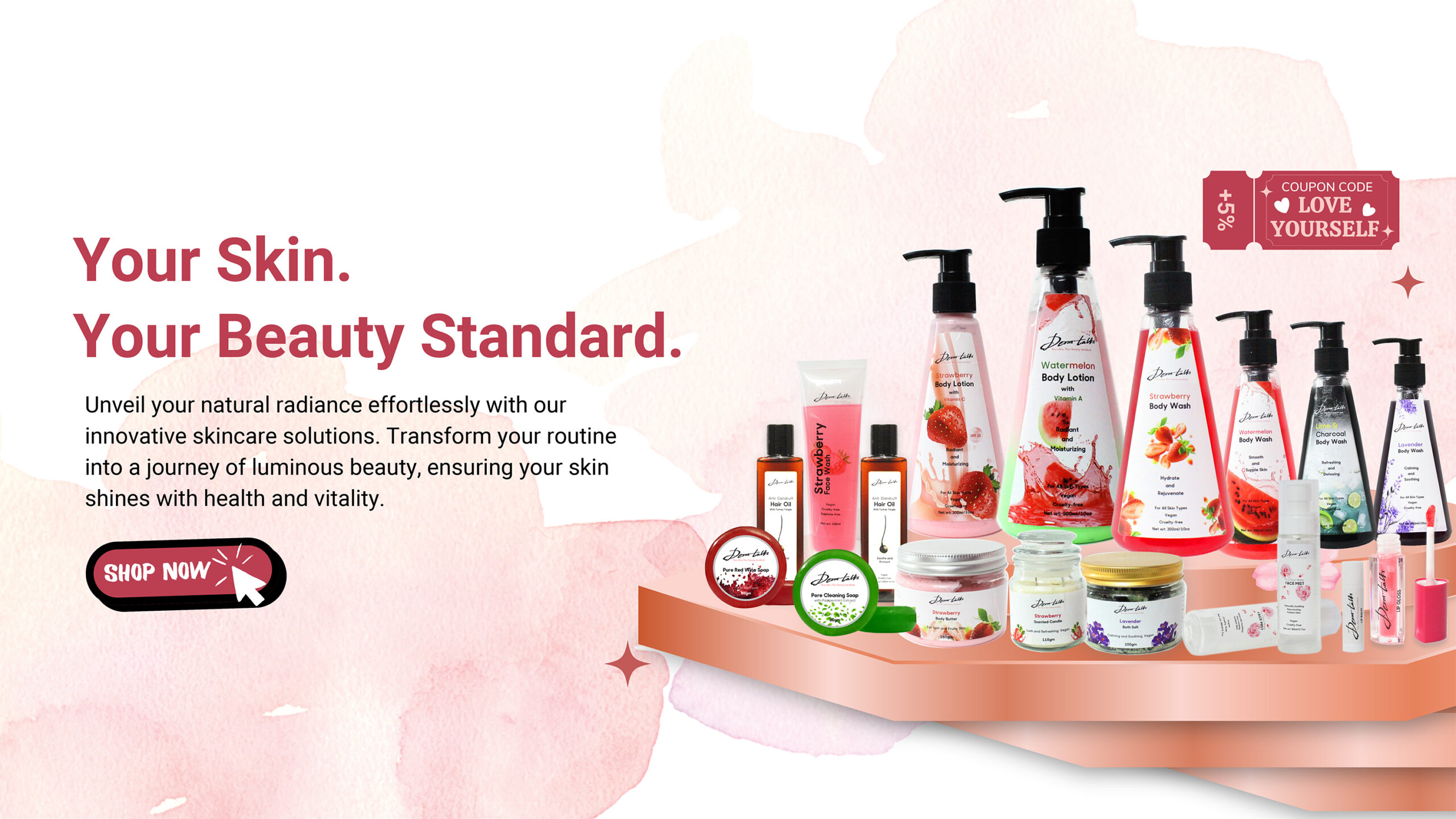 Best Skincare Product: DermTalks skincare, haircare, and personal care products promoting natural beauty standards with handcrafted, non-toxic, cruelty-free formulations.