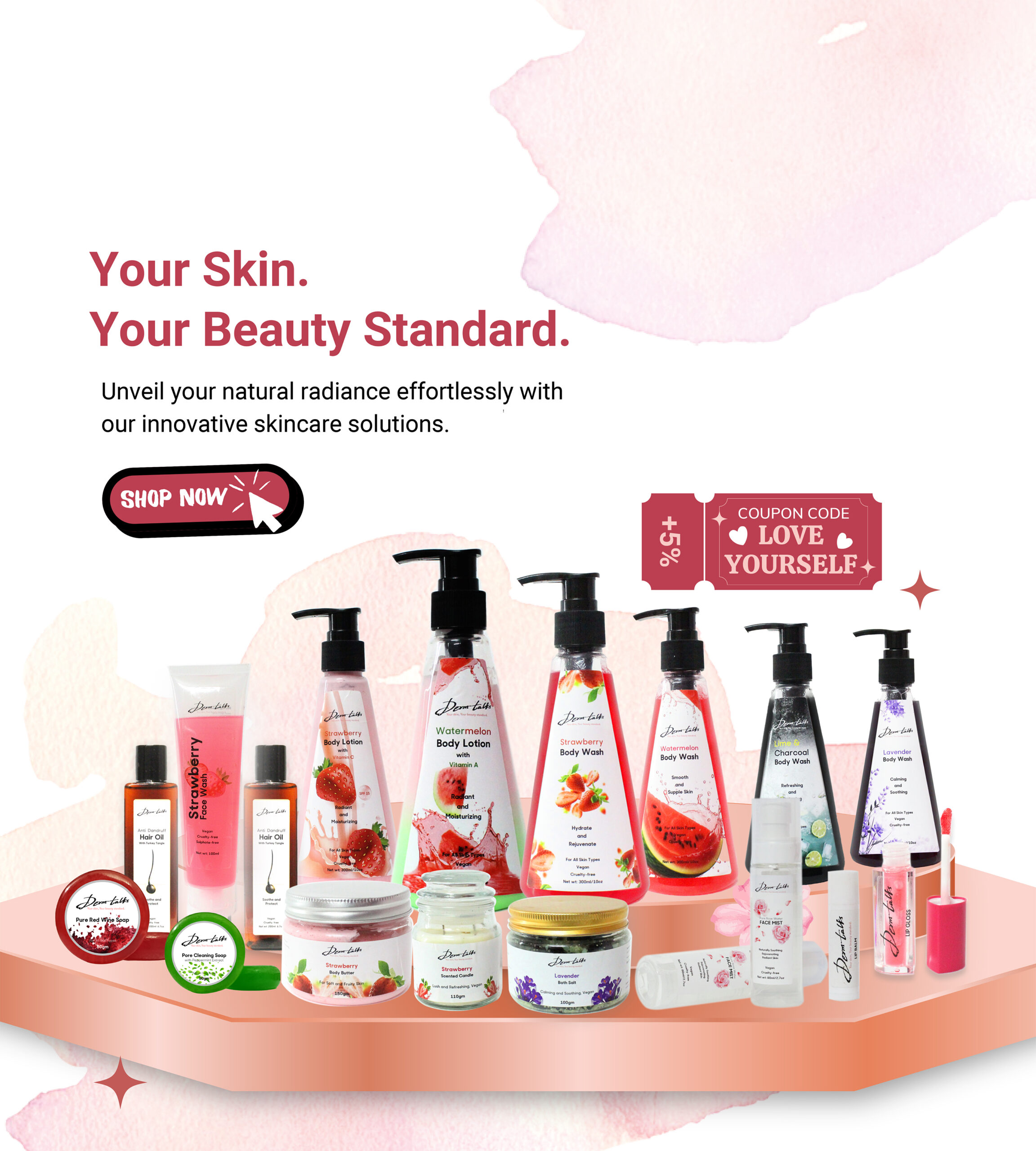 Best Skincare Product: DermTalks skincare, haircare, and personal care products promoting natural beauty standards with handcrafted, non-toxic, cruelty-free formulations.